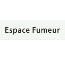 Plaque de porte avec relief "Espace fumeur"