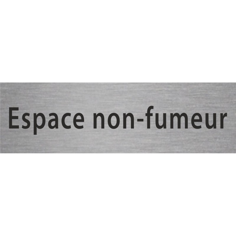 Plaque porte avec relief "Espace non fumeur"