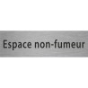 Plaque porte avec relief "Espace non fumeur"
