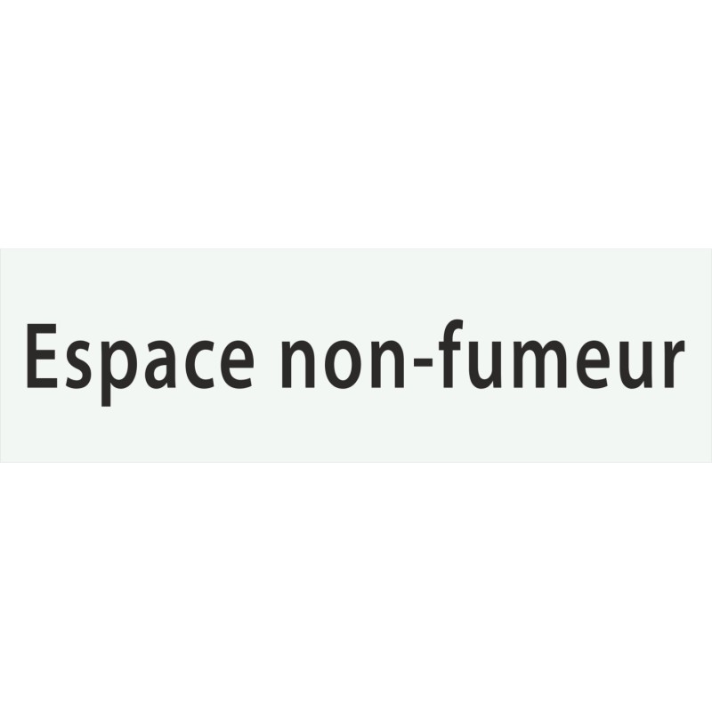 Plaque porte avec relief "Espace non fumeur"