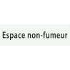 Plaque porte avec relief "Espace non fumeur"