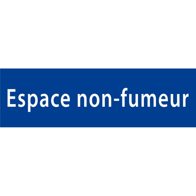 Plaque porte avec relief "Espace non fumeur"