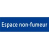 Plaque porte avec relief "Espace non fumeur"
