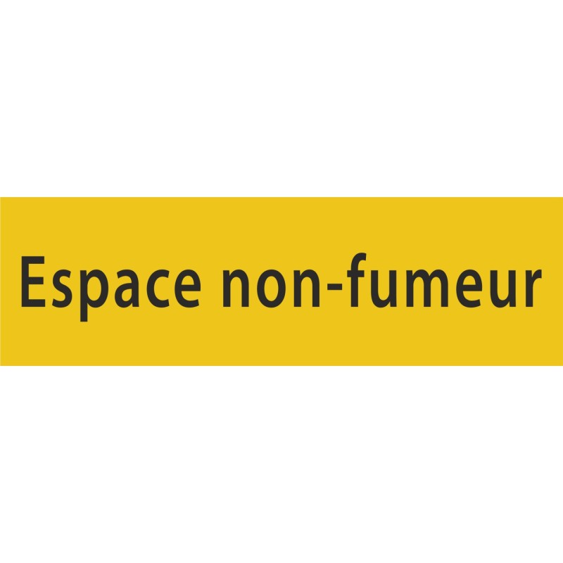 Plaque porte avec relief "Espace non fumeur"