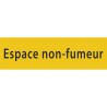 Plaque porte avec relief "Espace non fumeur"