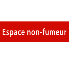 Plaque de porte avec relief "Espace non fumeur"