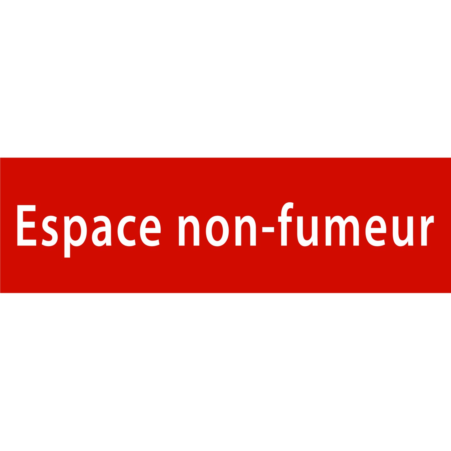 Plaque porte avec relief "Espace non fumeur"