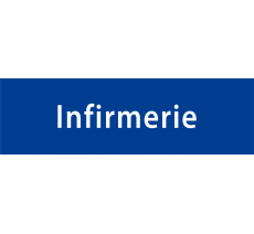 Plaque de porte avec relief "Infirmerie"