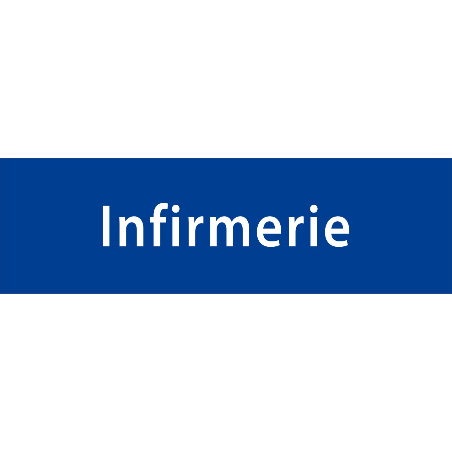 Plaque porte avec relief "Infirmerie"