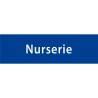 Plaque porte avec relief "Nurserie"