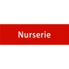 Plaque porte avec relief "Nurserie"