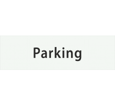 Plaque porte avec relief "Parking"