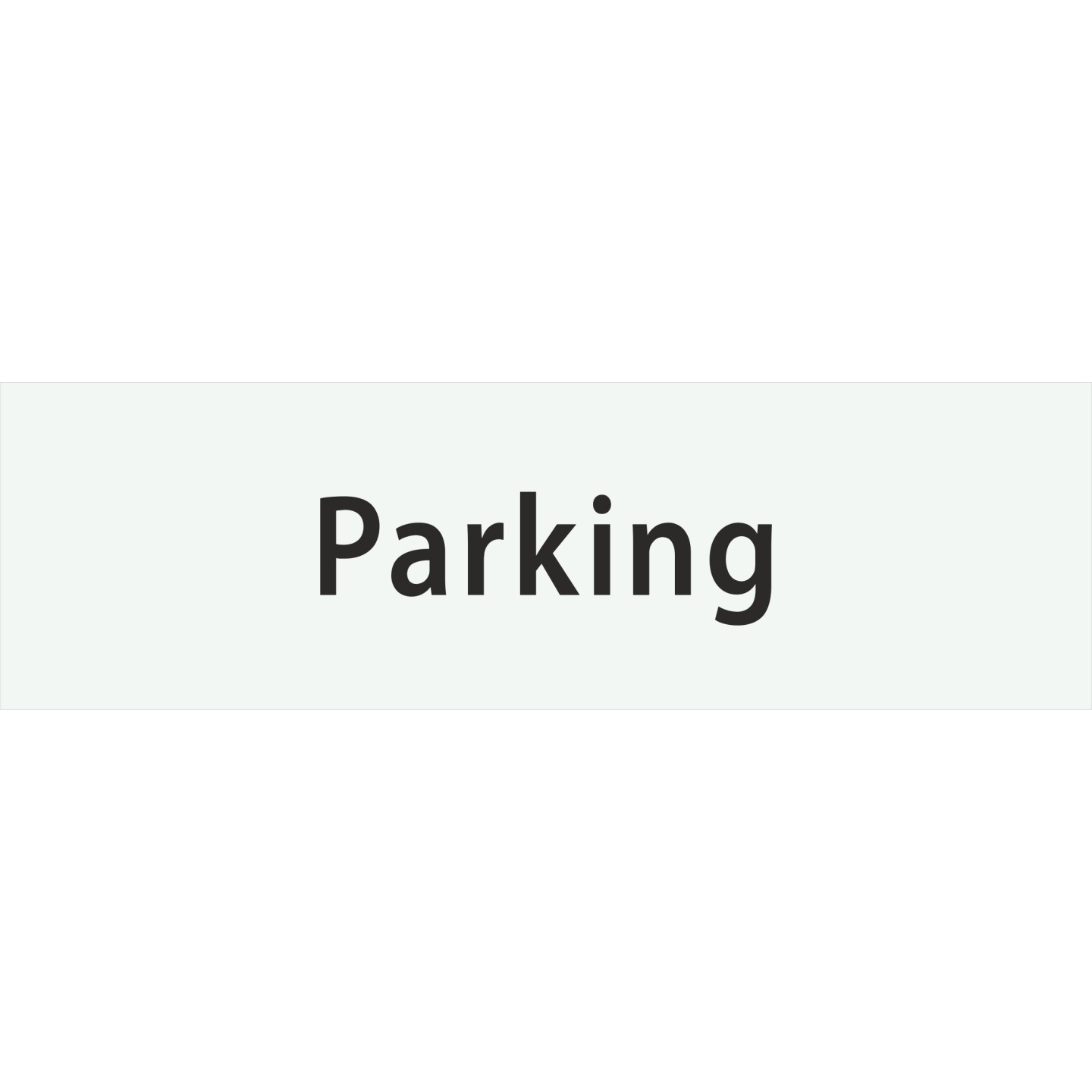 Plaque porte avec relief "Parking"