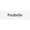 Plaque porte avec relief "Poubelle"