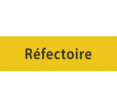 Plaque de porte avec relief "Réfectoire"