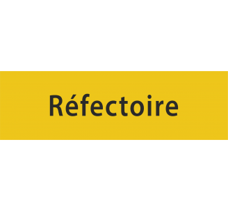 Plaque porte avec relief "Réfectoire"