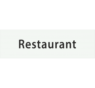 Plaque porte avec relief "Restaurant"