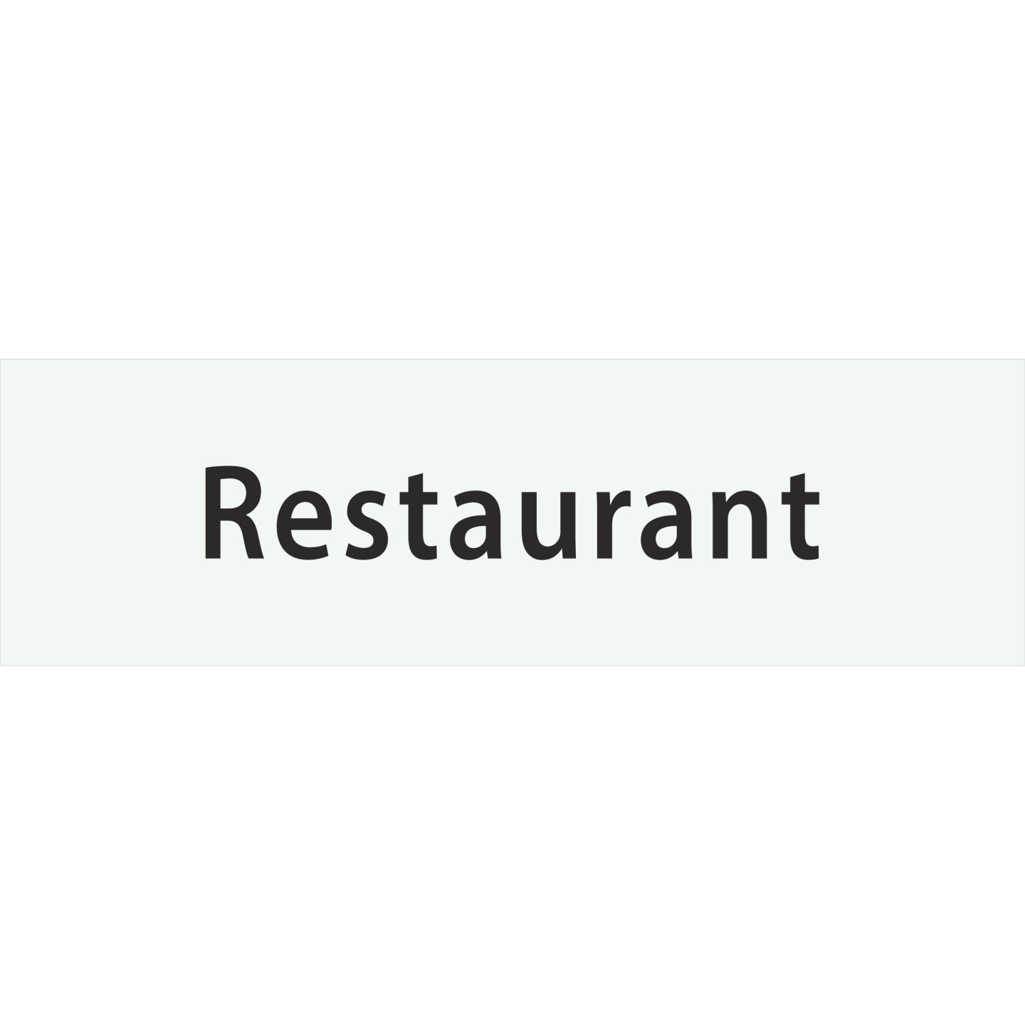 Plaque porte avec relief   "Restaurant"