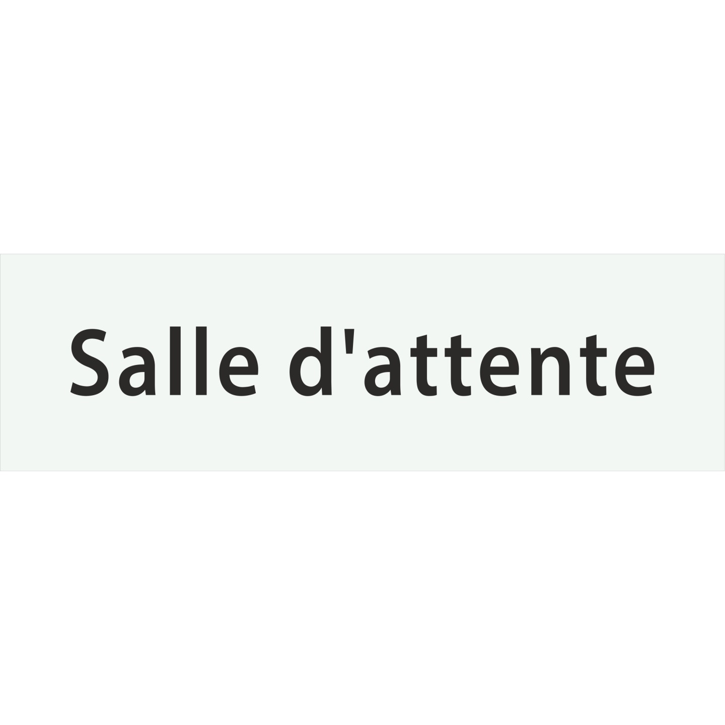 Plaque porte avec relief   "Salle d'attente"