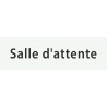 Plaque porte avec relief   "Salle d'attente"