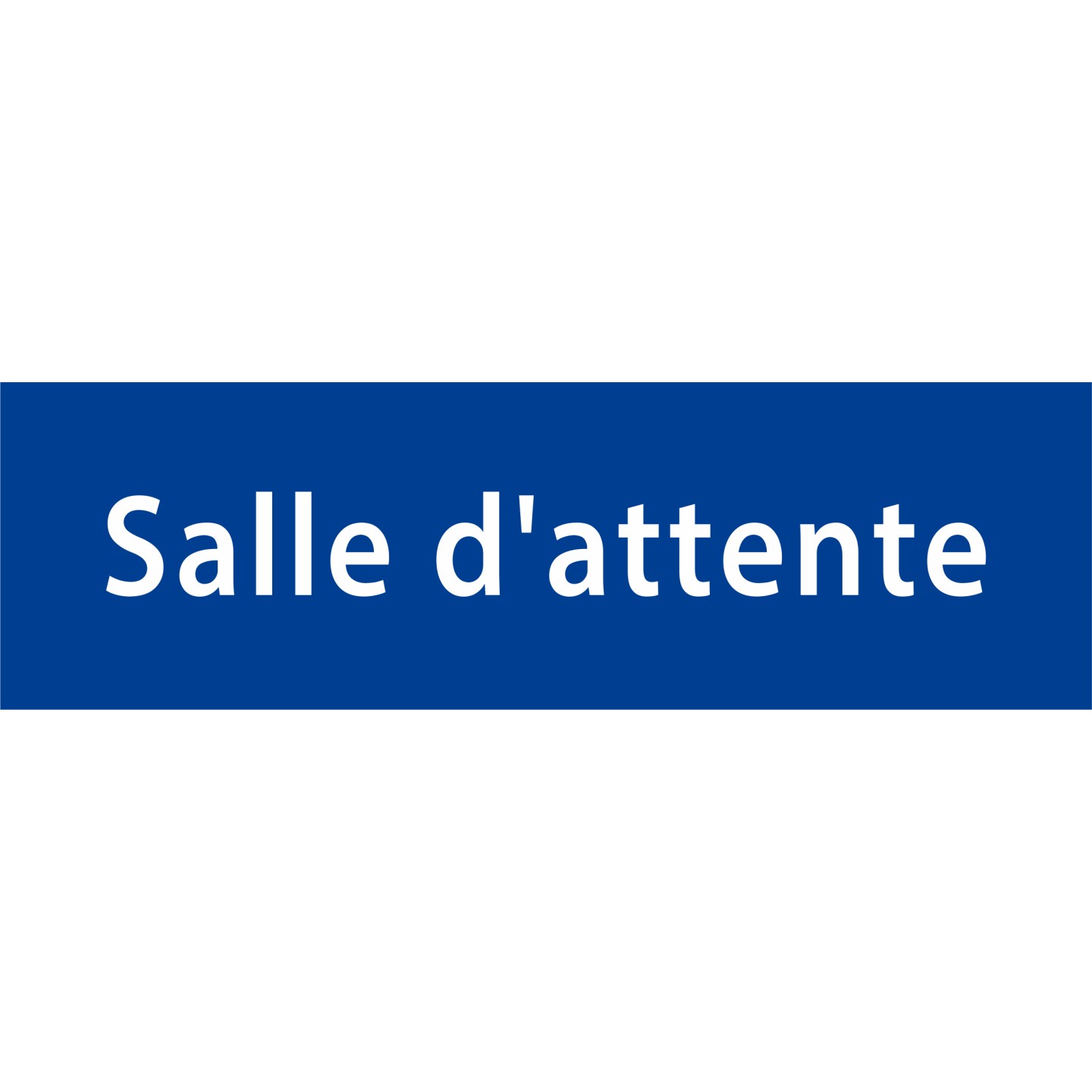 Plaque porte avec relief   "Salle d'attente"