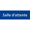 Plaque porte avec relief   "Salle d'attente"