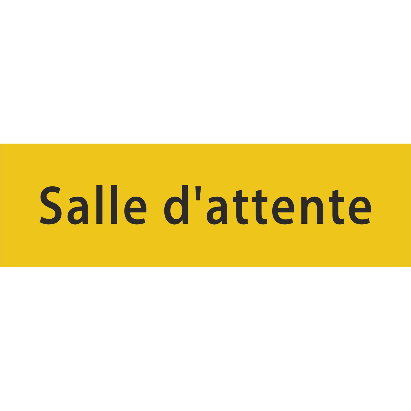 Plaque porte avec relief   "Salle d'attente"
