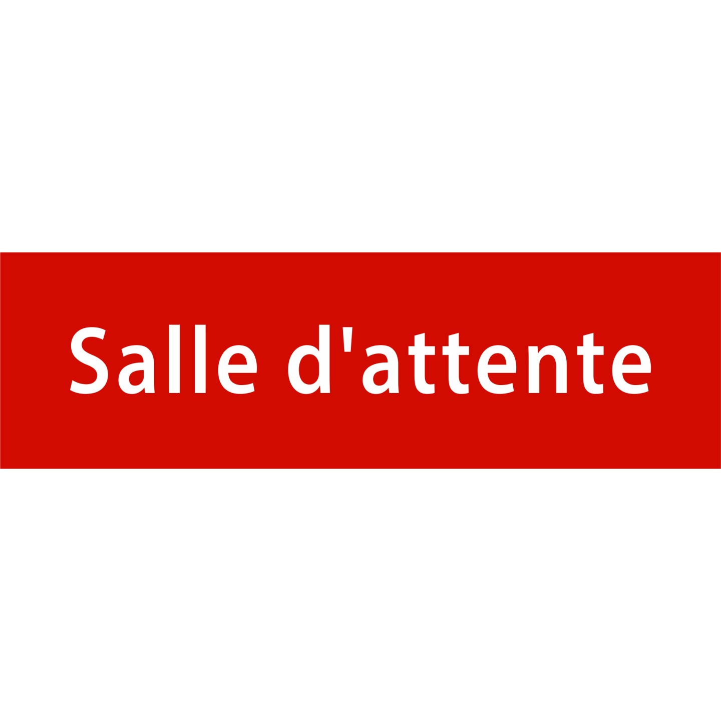 Plaque porte avec relief   "Salle d'attente"