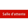 Plaque porte avec relief   "Salle d'attente"