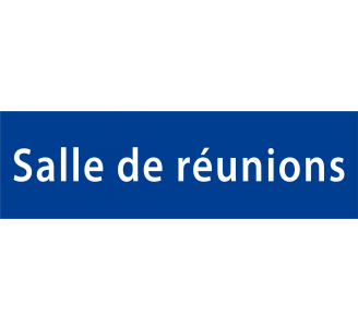 Plaque porte avec relief "Salle de réunions"