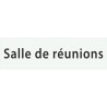 Plaque porte avec relief   "Salle de réunions"