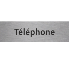 Plaque de porte avec relief "Téléphone"