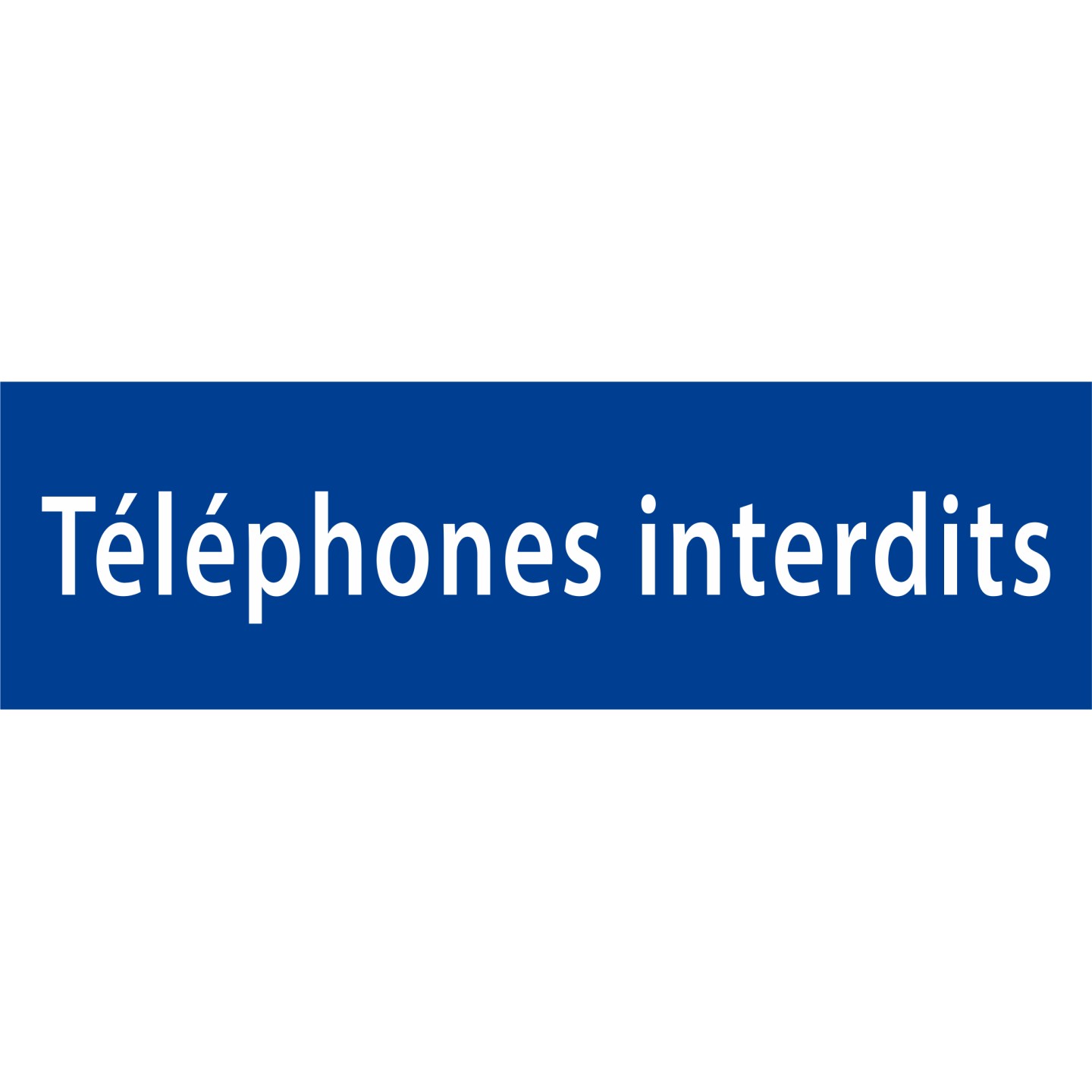 Plaque porte avec relief   "Téléphones interdits"