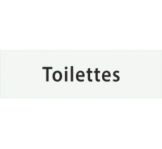 Plaque de porte avec relief "Toilettes"