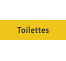 Plaque porte avec relief "Toilettes"