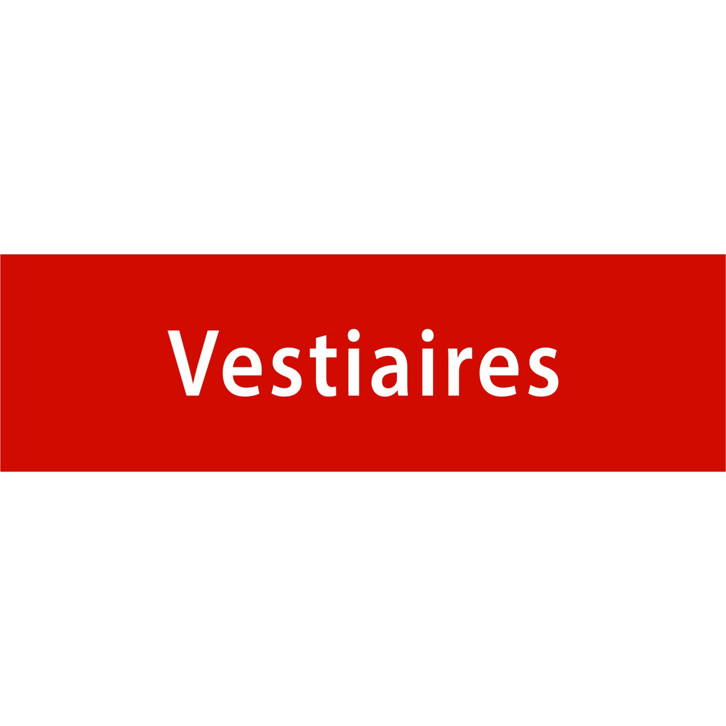 Plaque porte avec relief "Vestiaires"