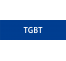 Plaque de porte rectangulaire "TGBT" bleu
