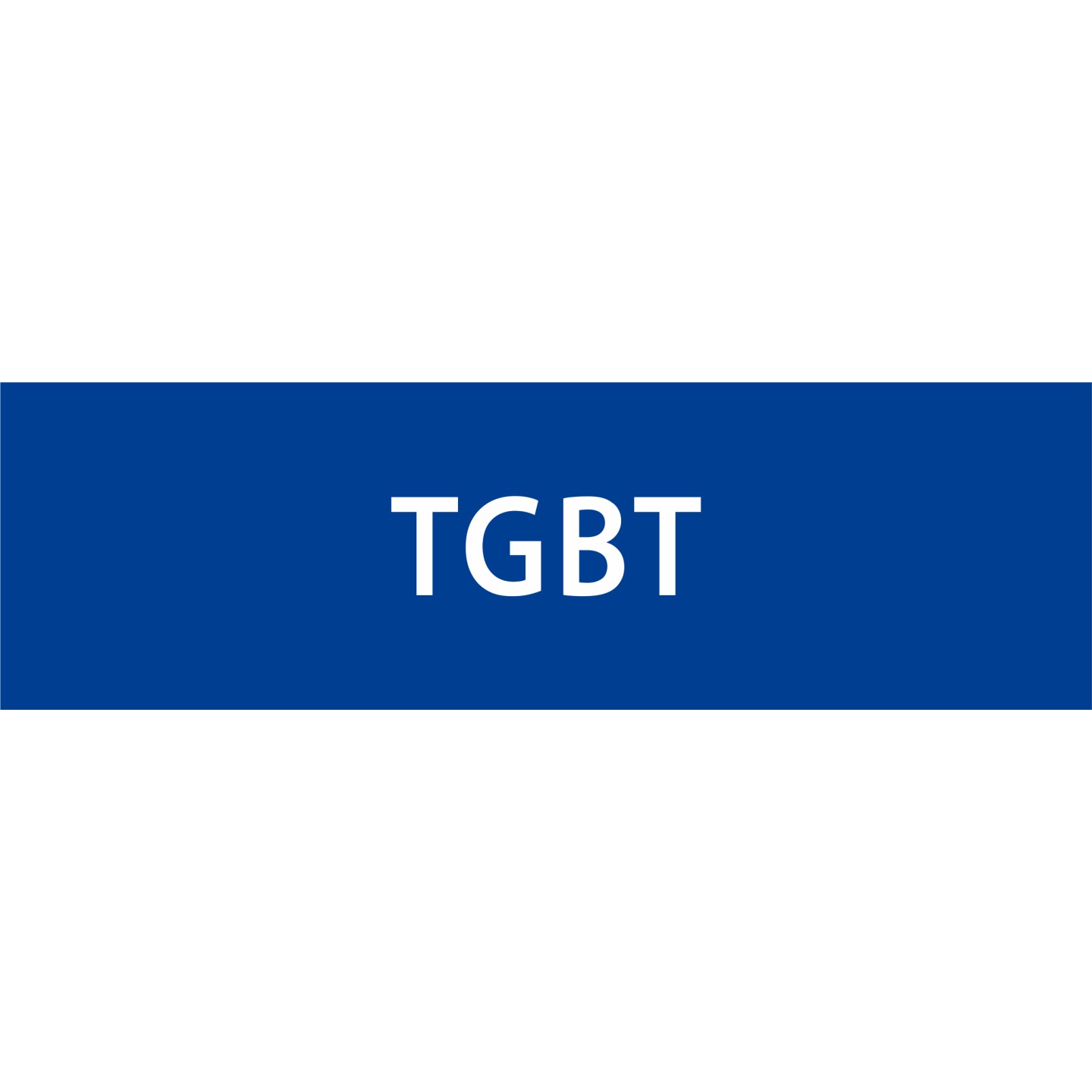 Plaque de porte rectangulaire "TGBT" bleu