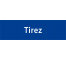 Plaque de porte rectangulaire "tirez" bleu