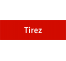 Plaque de porte rectangulaire "tirez" rouge