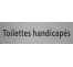 Plaque de porte en alu gravé "toilettes handicapés"