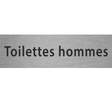 Plaque de porte rectangulaire "toilettes hommes"