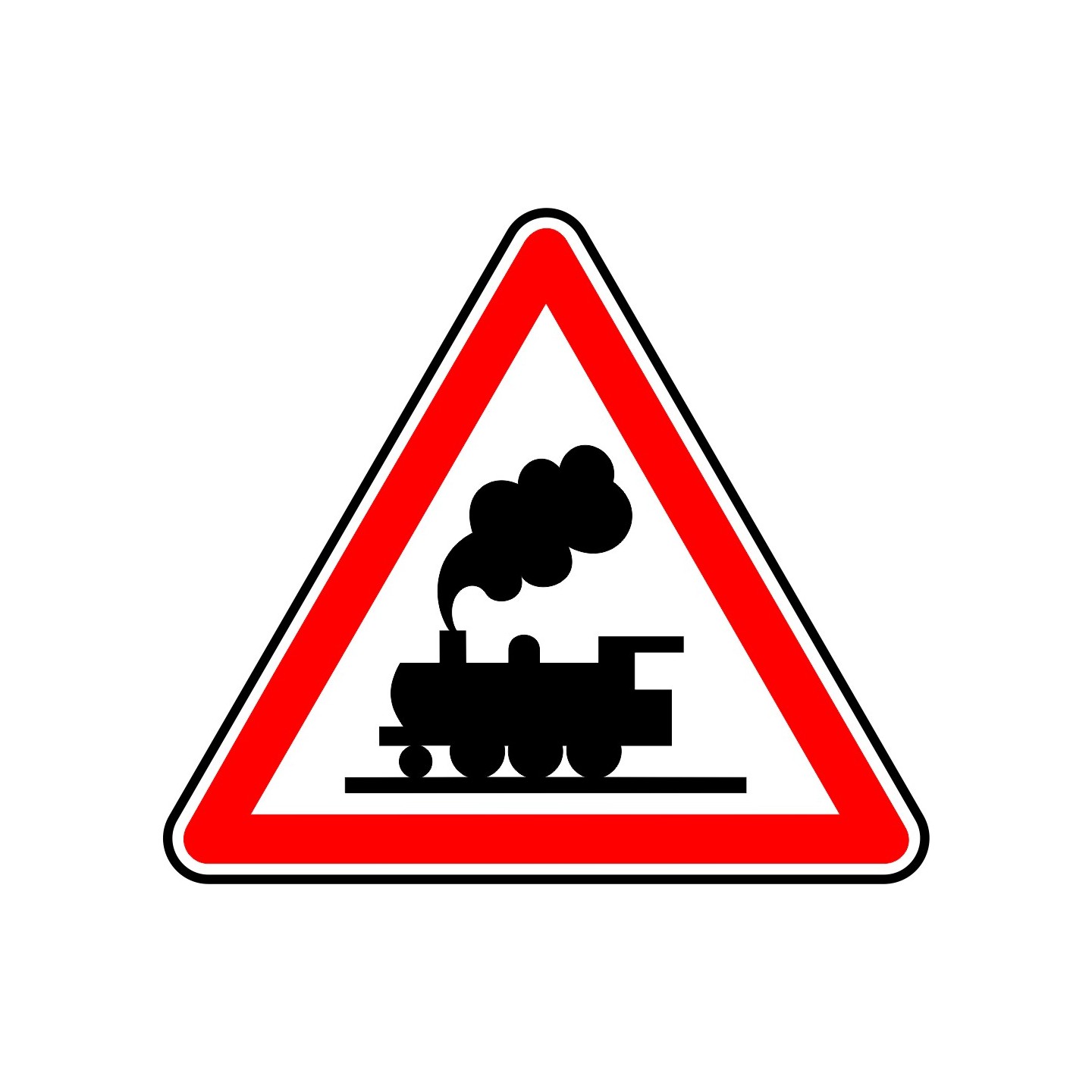 Panneau type routier Passage à niveau sans barrière ref:A8
