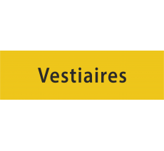 Plaque de porte rectangulaire "vestiaires"