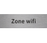 Plaque de porte rectangulaire "zone Wi-Fi" argent