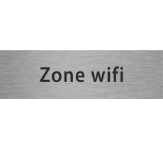 Plaque de porte rectangulaire "zone Wi-Fi"