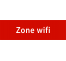 Plaque de porte rectangulaire "zone Wi-Fi" rouge