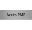 Plaque de porte rectangulaire "accès PMR" argent