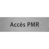 Plaque de porte rectangulaire "accès PMR" argent