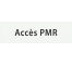 Plaque de porte rectangulaire "accès PMR" blanc